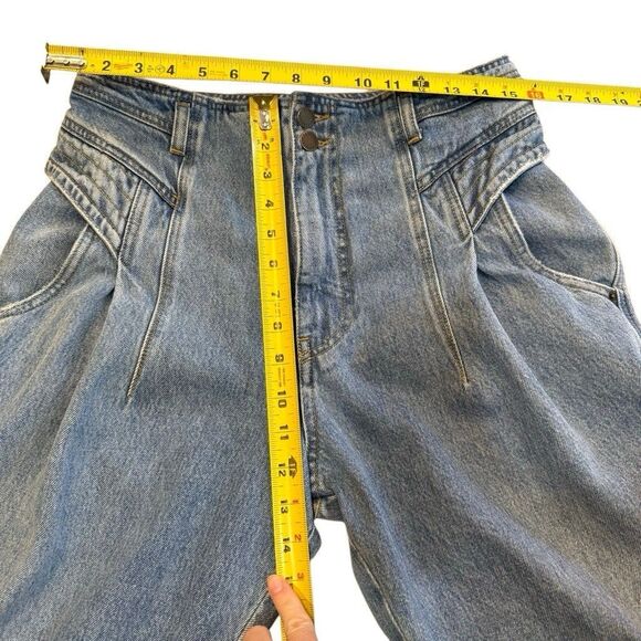 Retrofete Miriam Pant Jeans Size 29 High Rise Balloon Leg Cotton - Picture 13 of 15